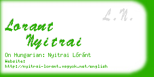 lorant nyitrai business card