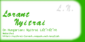 lorant nyitrai business card